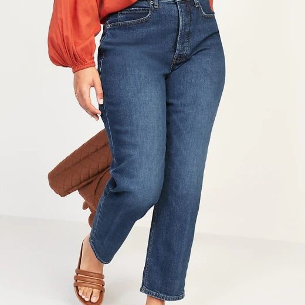 Curvy Extra High-Waisted Button-Fly Sky-Hi Straight